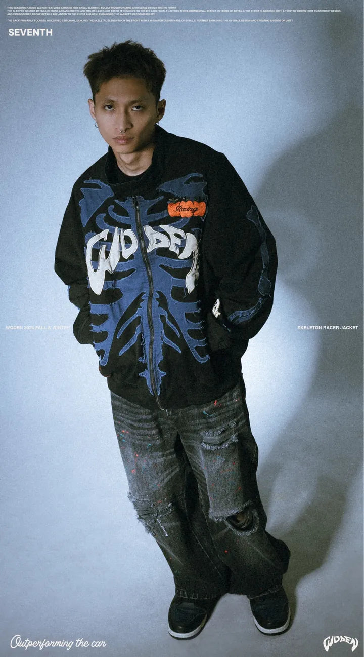 WODEN 2024 Fall & Winter 054 Skeleton Racer Jacket