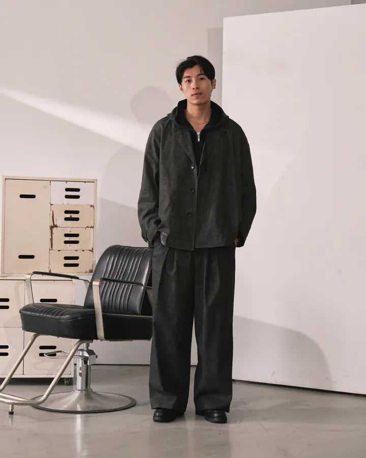 P.B.P LOOSE-FIT WASHED BLAZER