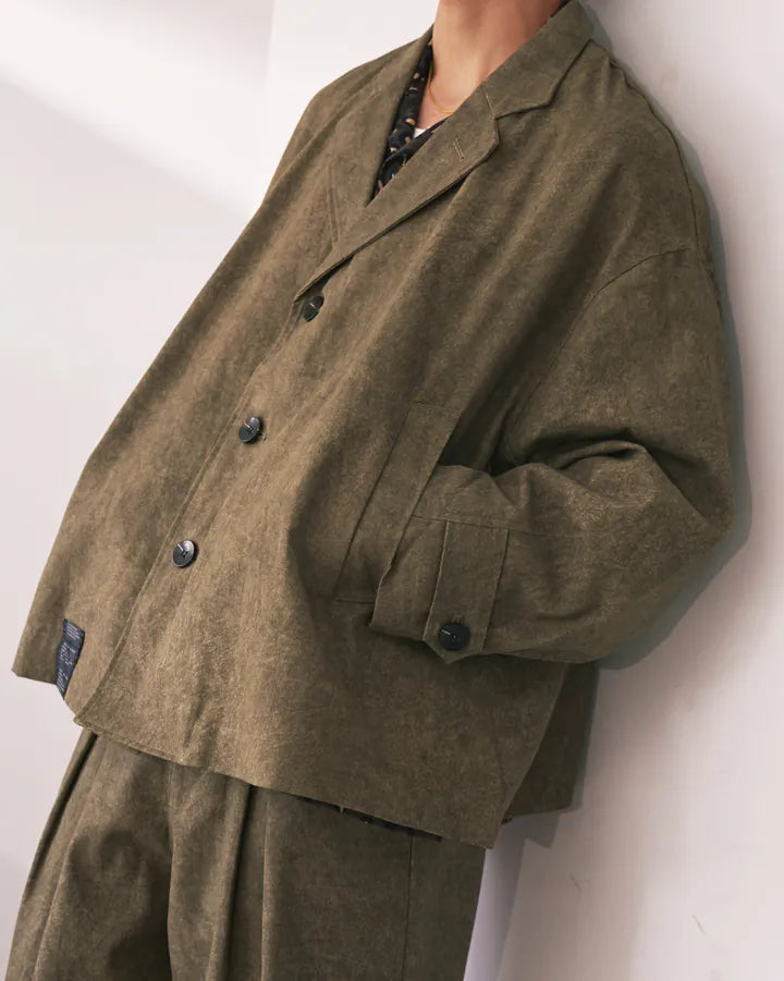 P.B.P LOOSE-FIT WASHED BLAZER