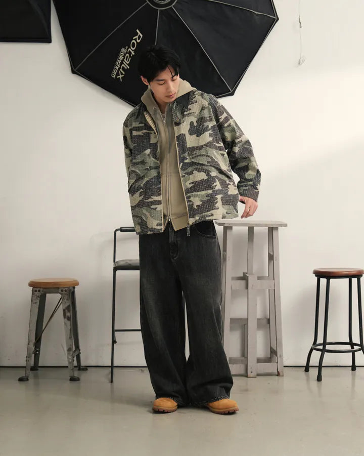 P.B.P Loose-Fit Harrington Jacket