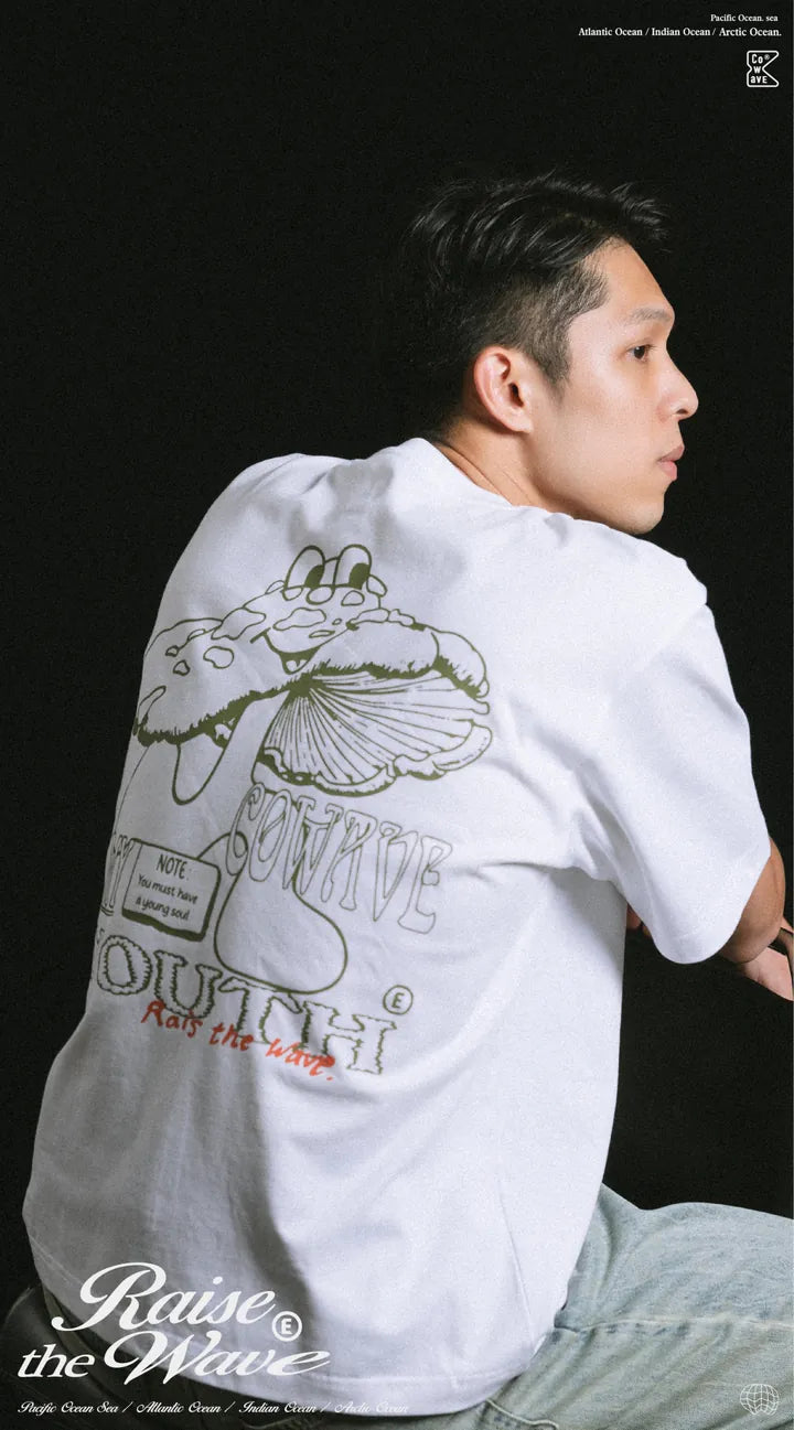 COWAVE 2025 Spring & Summer Mushroom illustration Tee