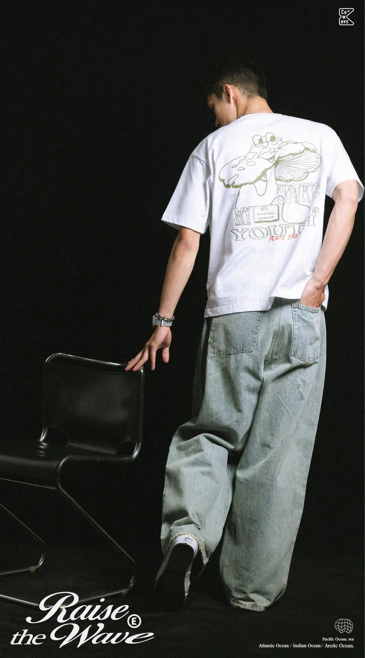 COWAVE 2025 Spring & Summer Mushroom illustration Tee