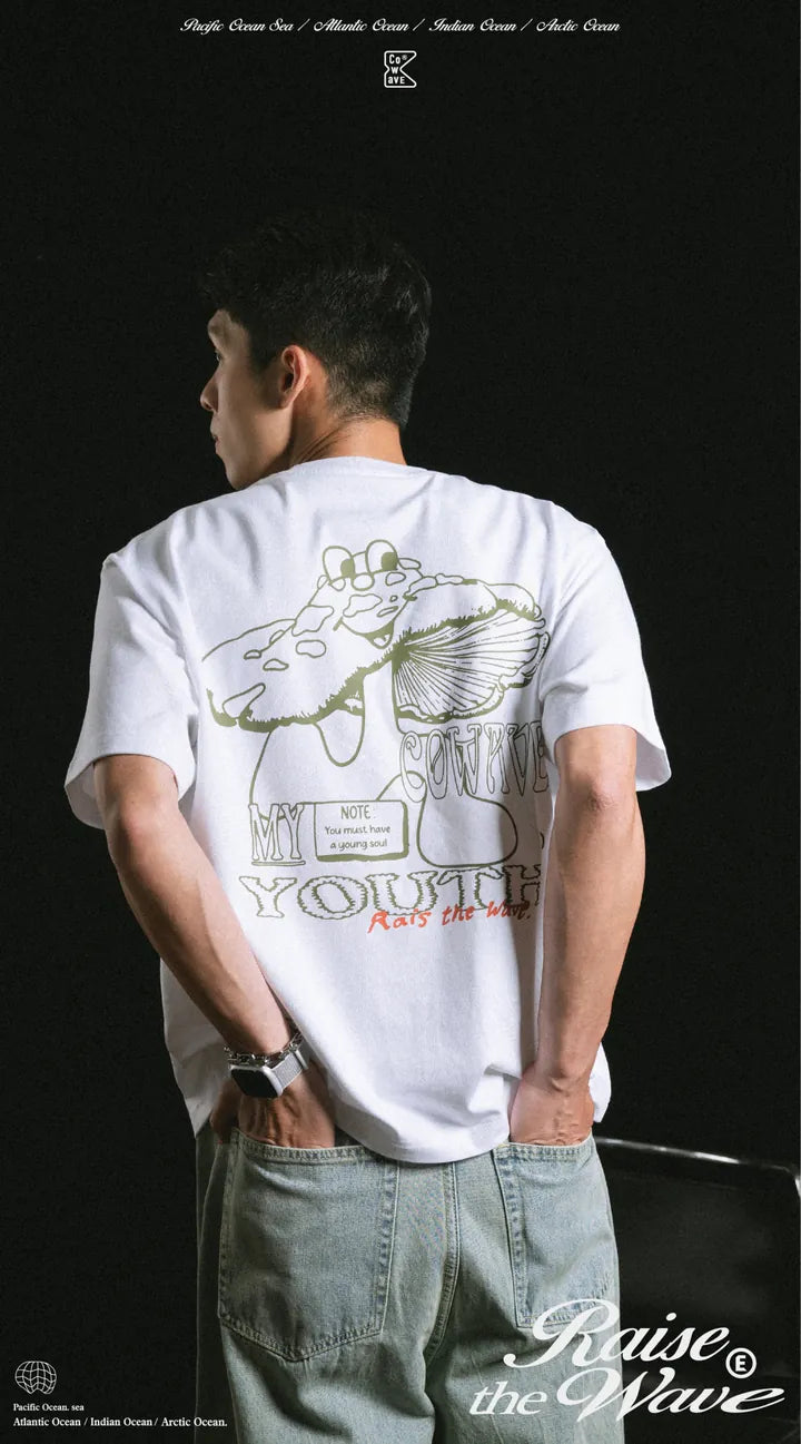 COWAVE 2025 Spring & Summer Mushroom illustration Tee