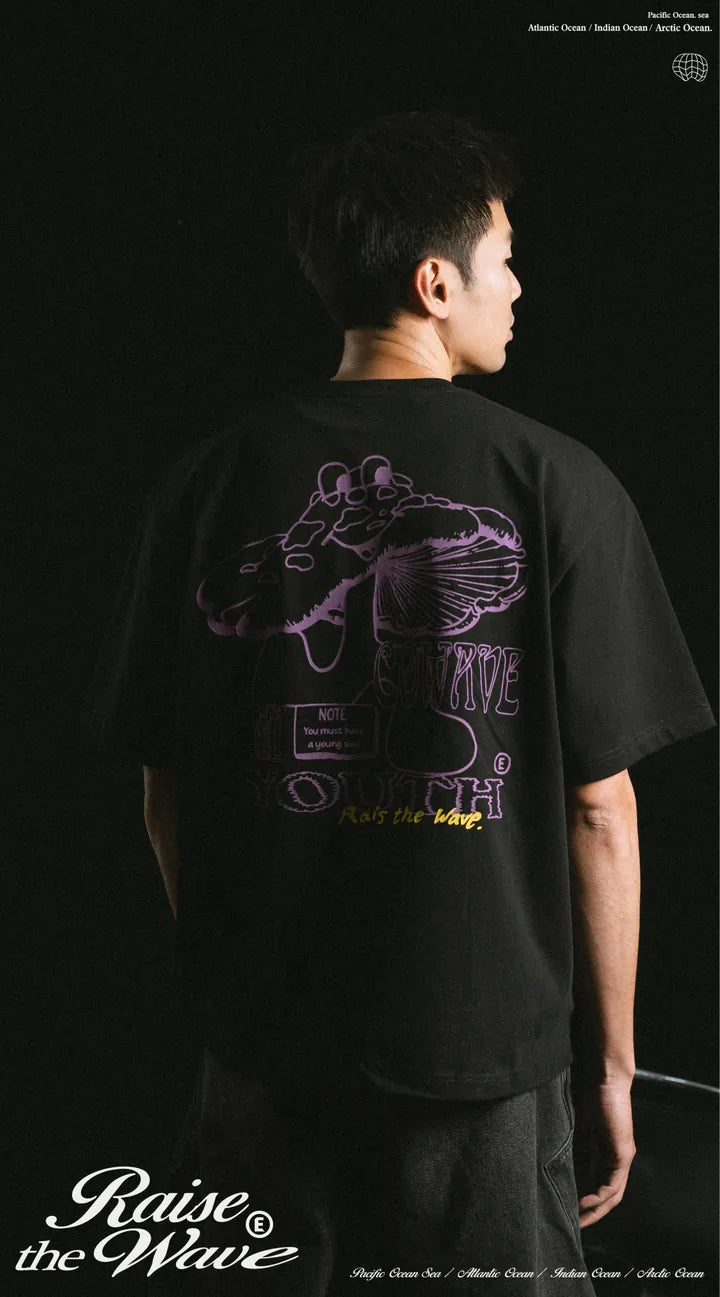 COWAVE 2025 Spring & Summer Mushroom illustration Tee