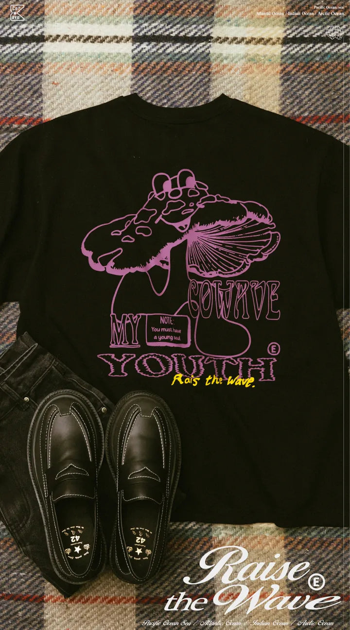 COWAVE 2025 Spring & Summer Mushroom illustration Tee
