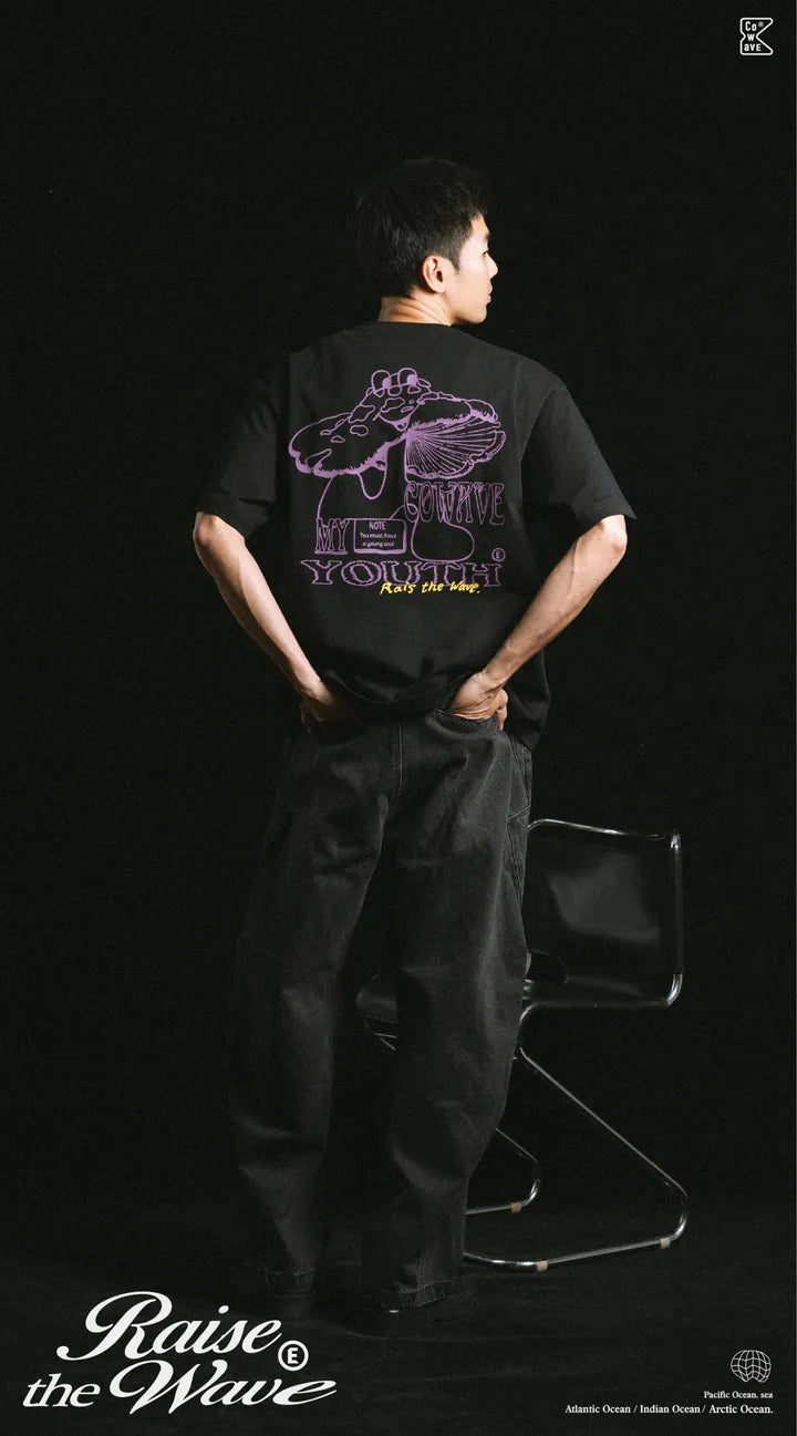 COWAVE 2025 Spring & Summer Mushroom illustration Tee