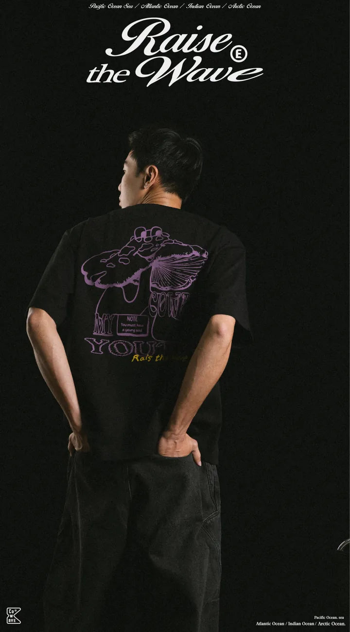 COWAVE 2025 Spring & Summer Mushroom illustration Tee