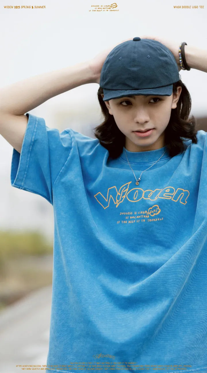 WODEN 2025 Spring & Summer 025 Wash Doodle LOGO Tee