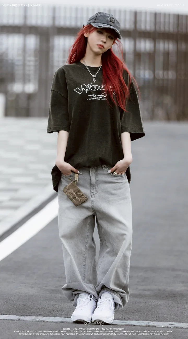 WODEN 2025 Spring & Summer 025 Wash Doodle LOGO Tee