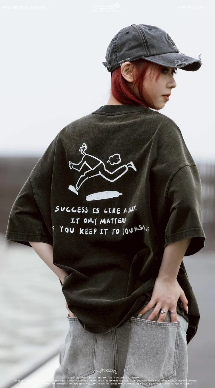 WODEN 2025 Spring & Summer 025 Wash Doodle LOGO Tee