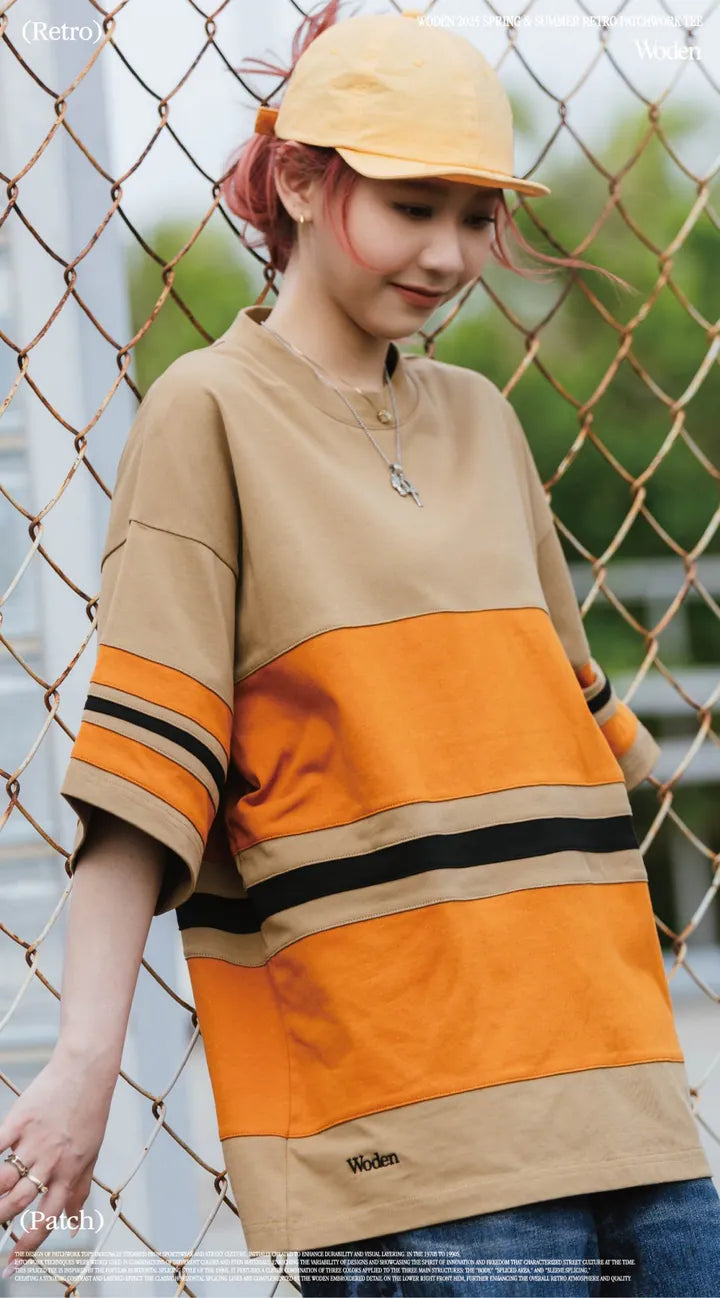 WODEN 2025 Spring & Summer 043 Retro Patchwork Tee