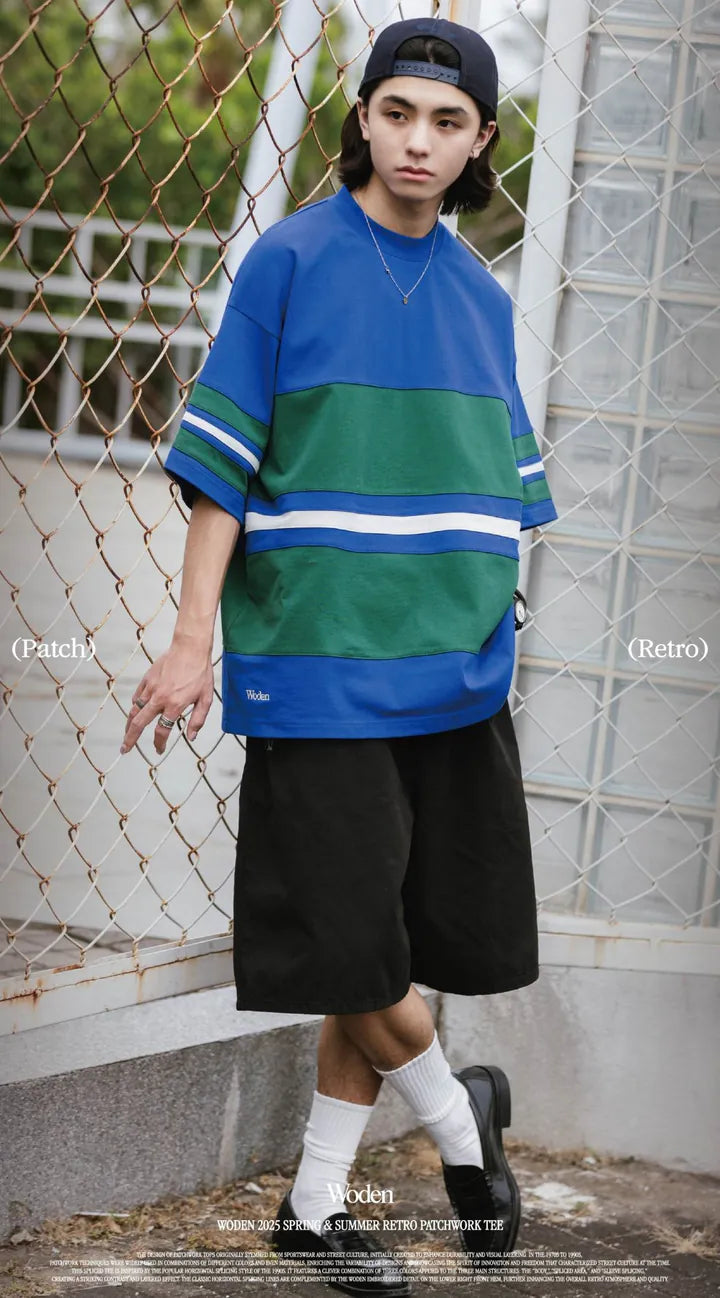 WODEN 2025 Spring & Summer 043 Retro Patchwork Tee