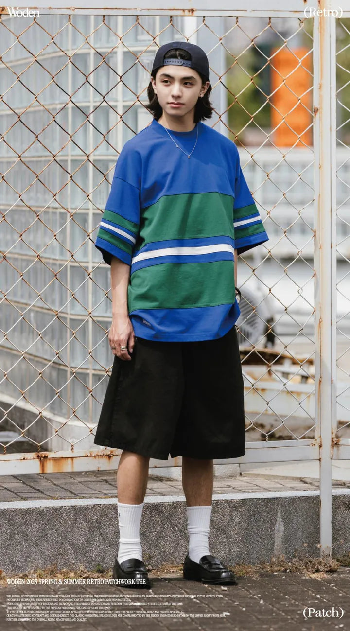 WODEN 2025 Spring & Summer 043 Retro Patchwork Tee