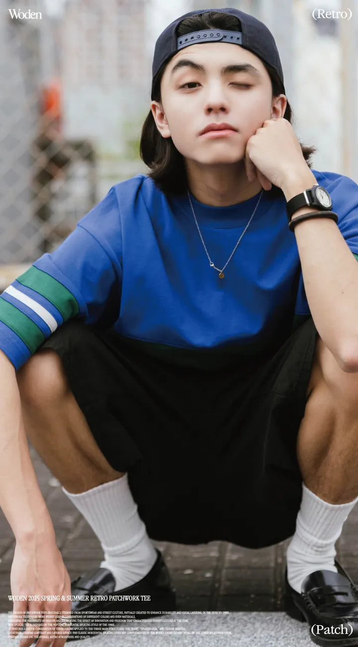 WODEN 2025 Spring & Summer 043 Retro Patchwork Tee