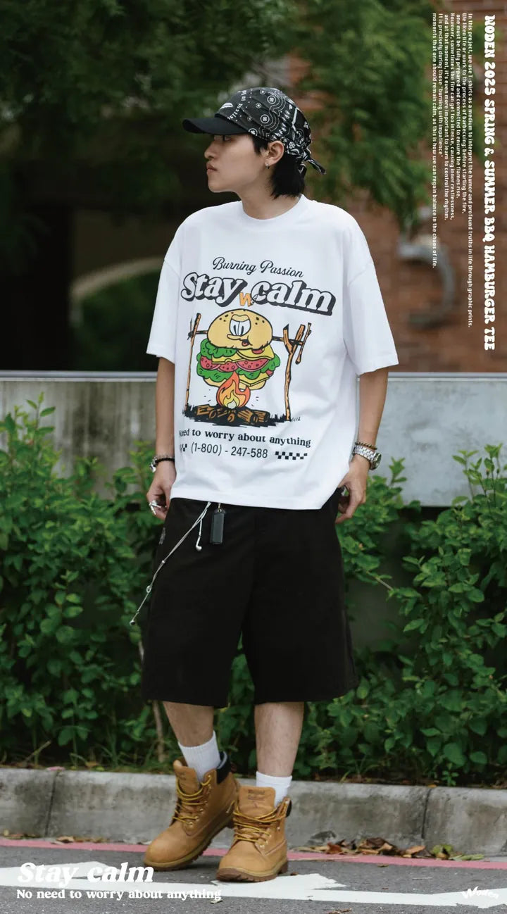 WODEN 2025 Spring & Summer 049 BBQ Hamburger Tee