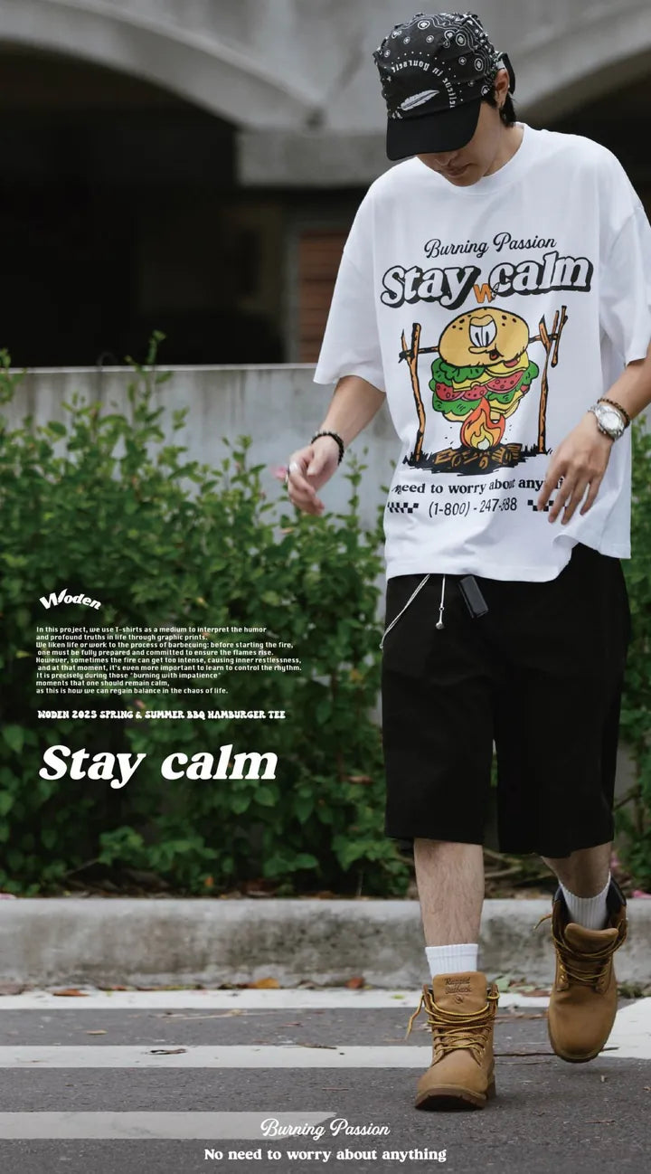 WODEN 2025 Spring & Summer 049 BBQ Hamburger Tee