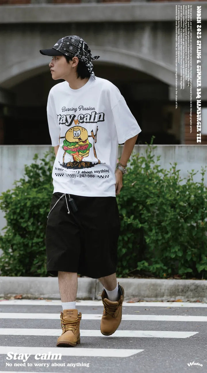 WODEN 2025 Spring & Summer 049 BBQ Hamburger Tee