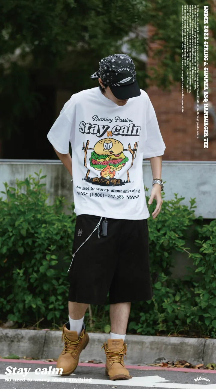 WODEN 2025 Spring & Summer 049 BBQ Hamburger Tee
