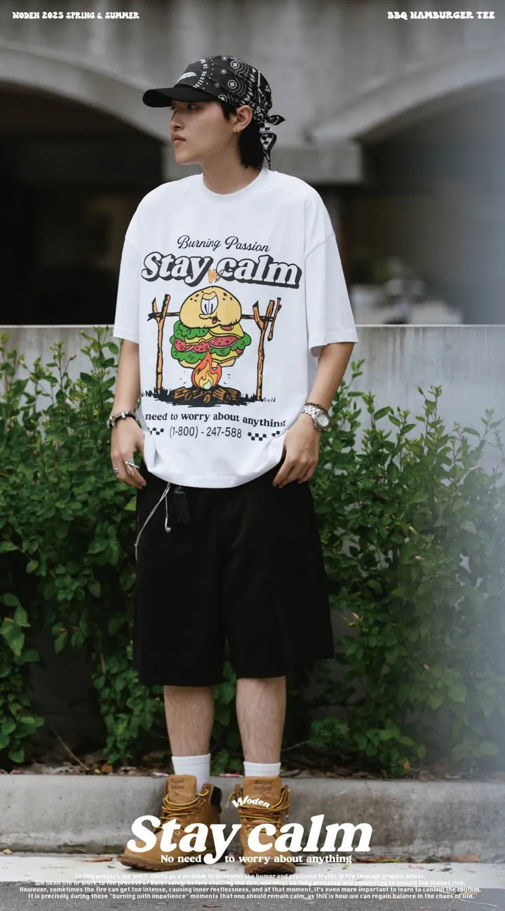 WODEN 2025 Spring & Summer 049 BBQ Hamburger Tee