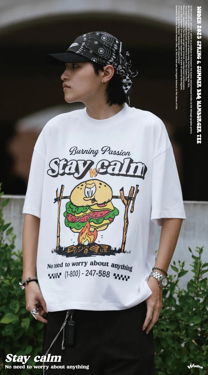 WODEN 2025 Spring & Summer 049 BBQ Hamburger Tee