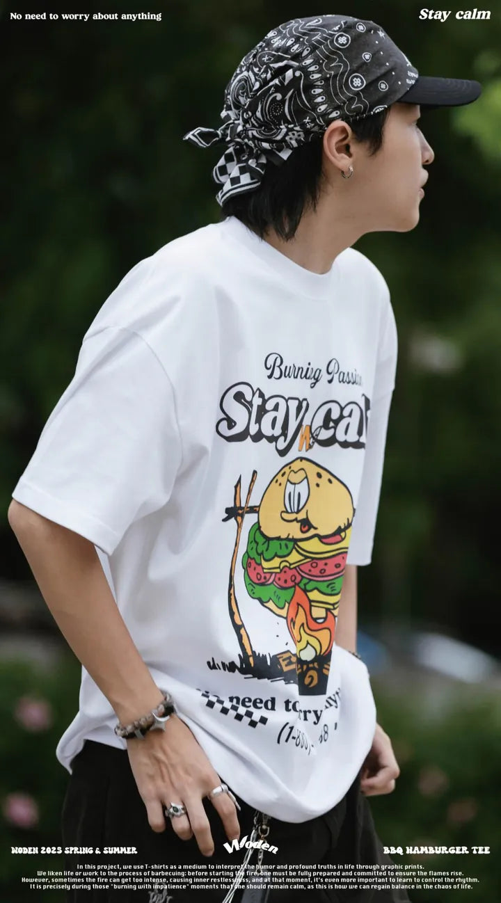 WODEN 2025 Spring & Summer 049 BBQ Hamburger Tee