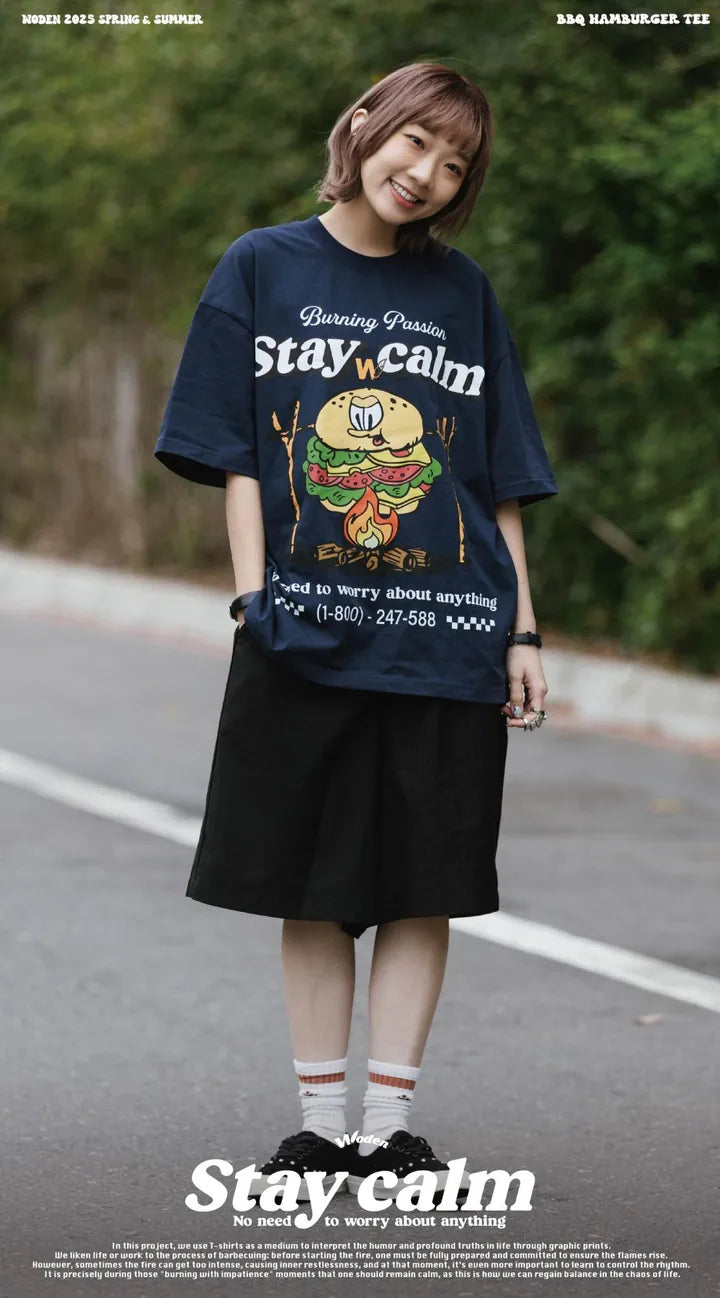 WODEN 2025 Spring & Summer 049 BBQ Hamburger Tee