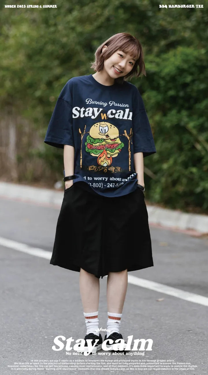 WODEN 2025 Spring & Summer 049 BBQ Hamburger Tee