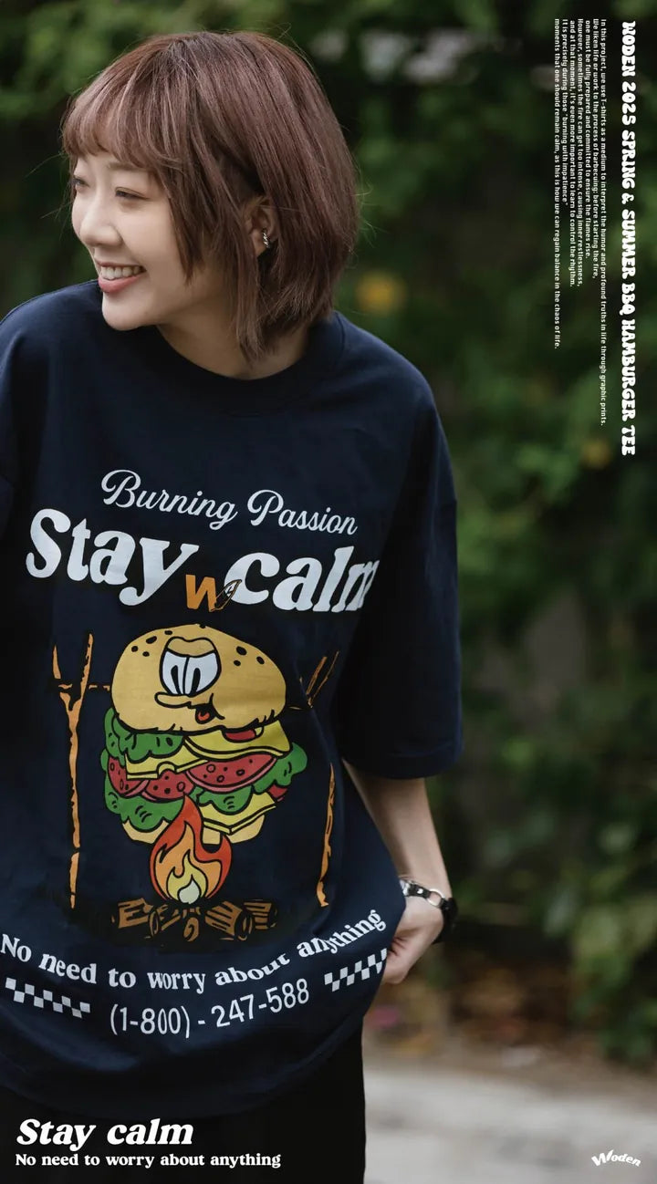 WODEN 2025 Spring & Summer 049 BBQ Hamburger Tee