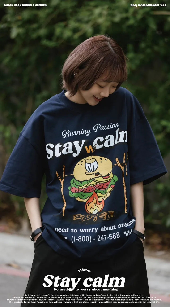 WODEN 2025 Spring & Summer 049 BBQ Hamburger Tee