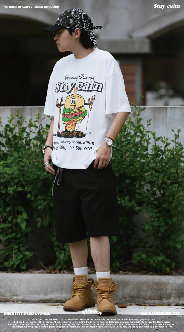 WODEN 2025 Spring & Summer 049 BBQ Hamburger Tee