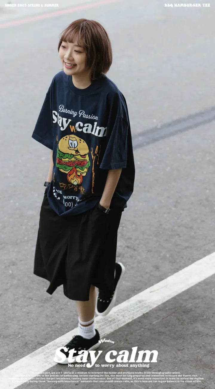 WODEN 2025 Spring & Summer 049 BBQ Hamburger Tee