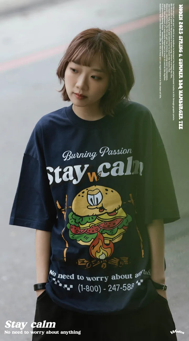 WODEN 2025 Spring & Summer 049 BBQ Hamburger Tee