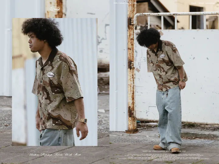 WODEN 2025 Spring & Summer 054 Ripstop Fabric Work Shirt