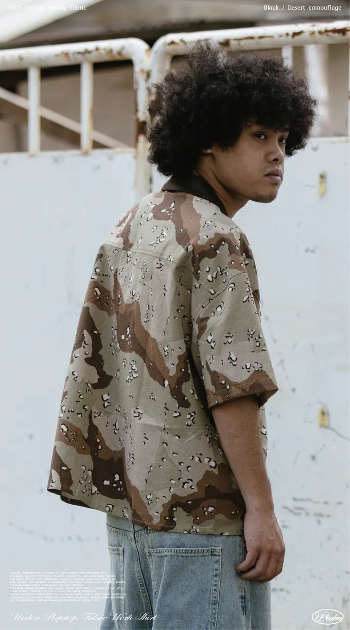 WODEN 2025 Spring & Summer 054 Ripstop Fabric Work Shirt