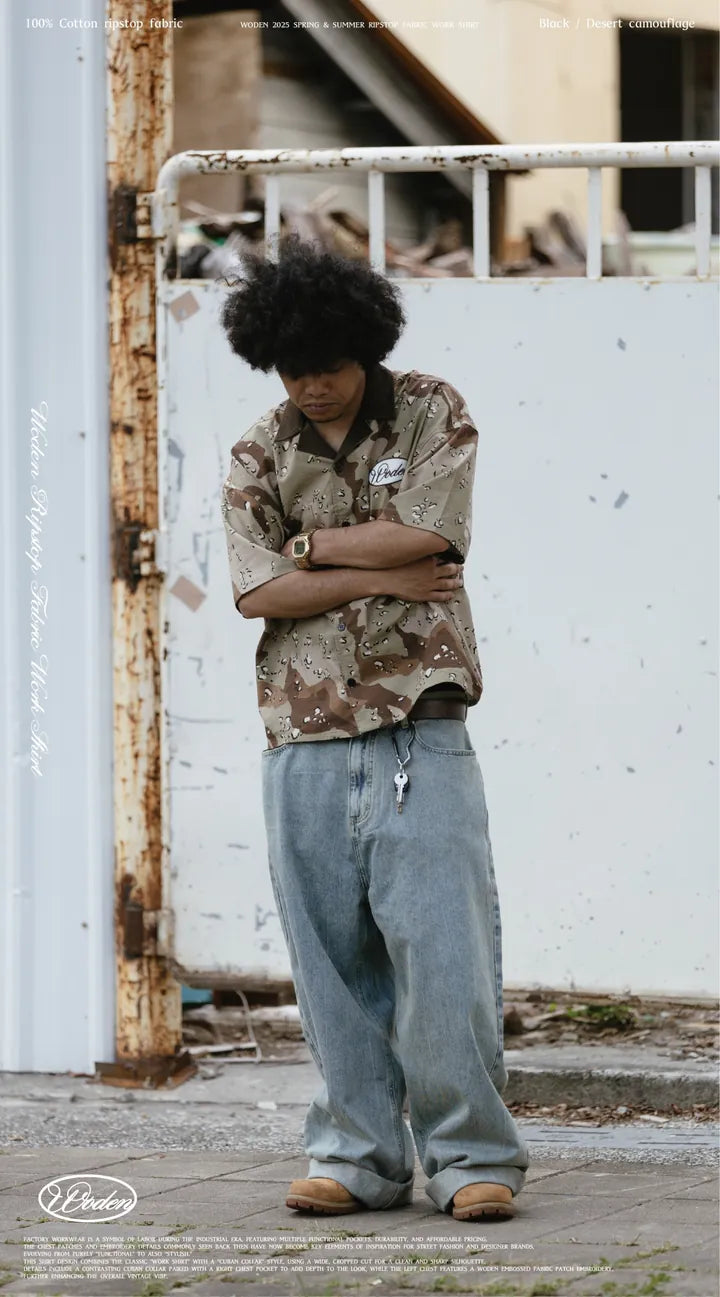 WODEN 2025 Spring & Summer 054 Ripstop Fabric Work Shirt