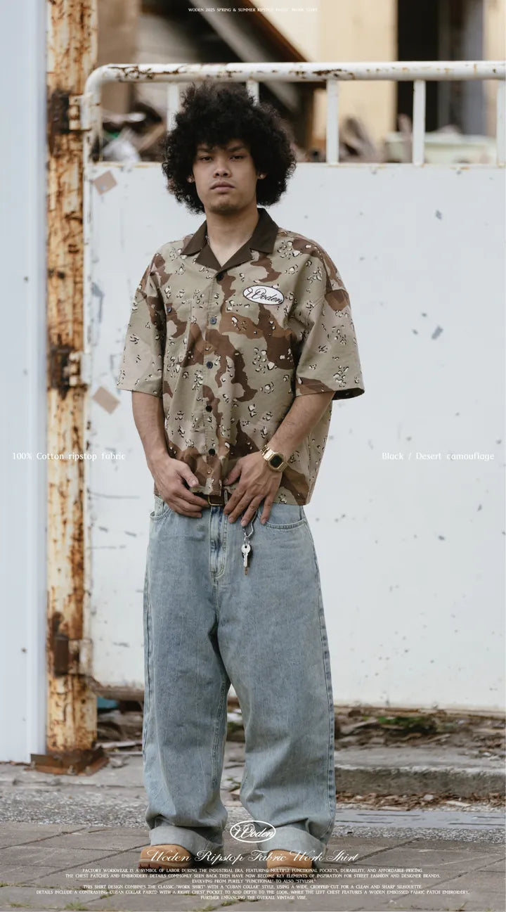 WODEN 2025 Spring & Summer 054 Ripstop Fabric Work Shirt
