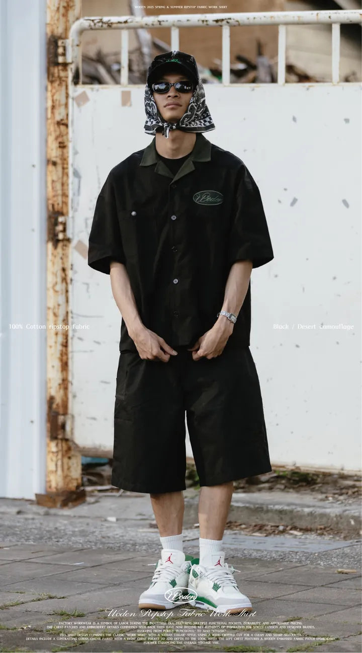 WODEN 2025 Spring & Summer 054 Ripstop Fabric Work Shirt