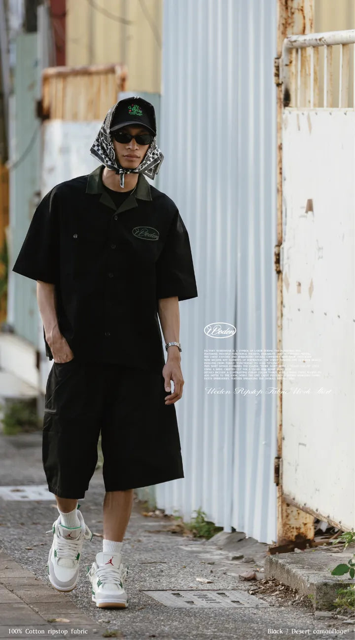 WODEN 2025 Spring & Summer 054 Ripstop Fabric Work Shirt