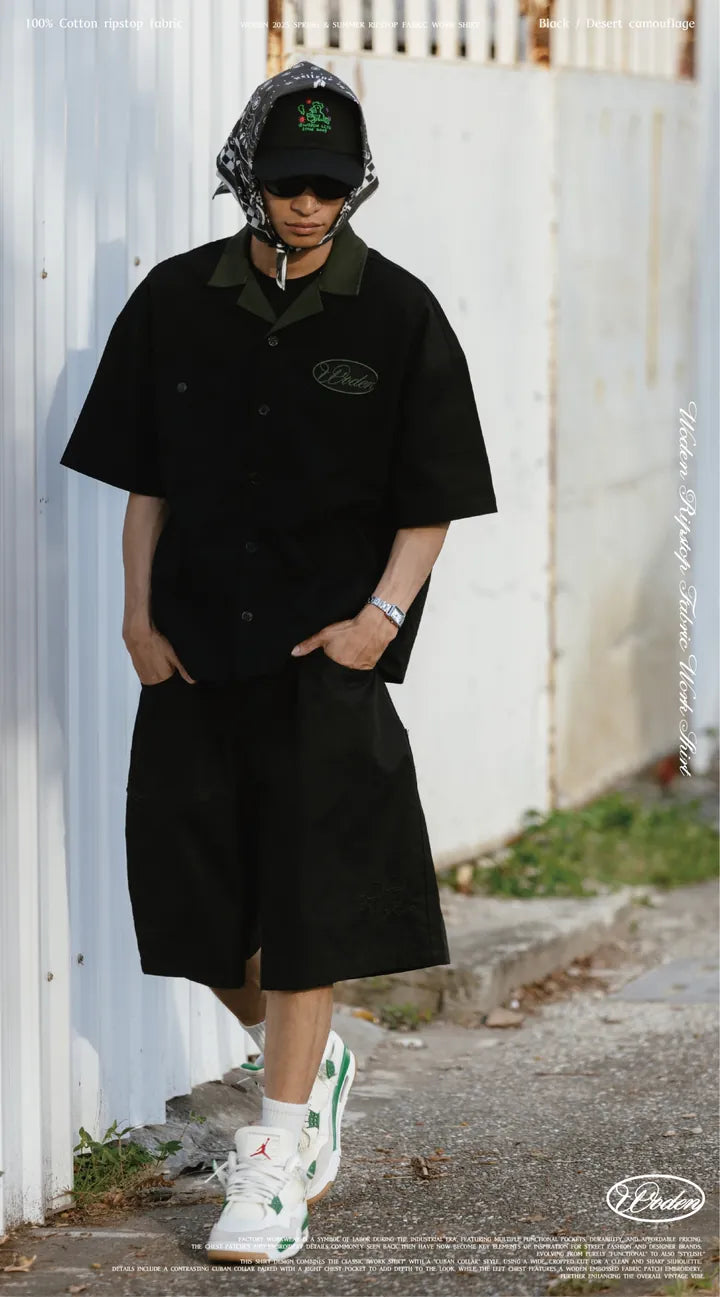 WODEN 2025 Spring & Summer 054 Ripstop Fabric Work Shirt