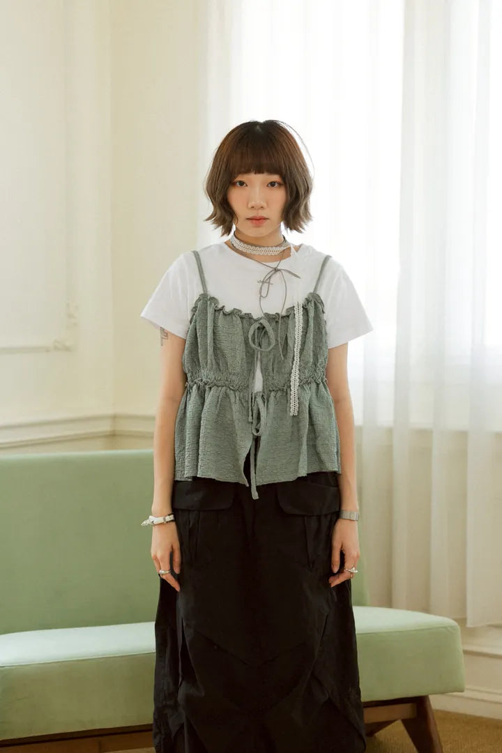 YOKO 綁帶外搭背心