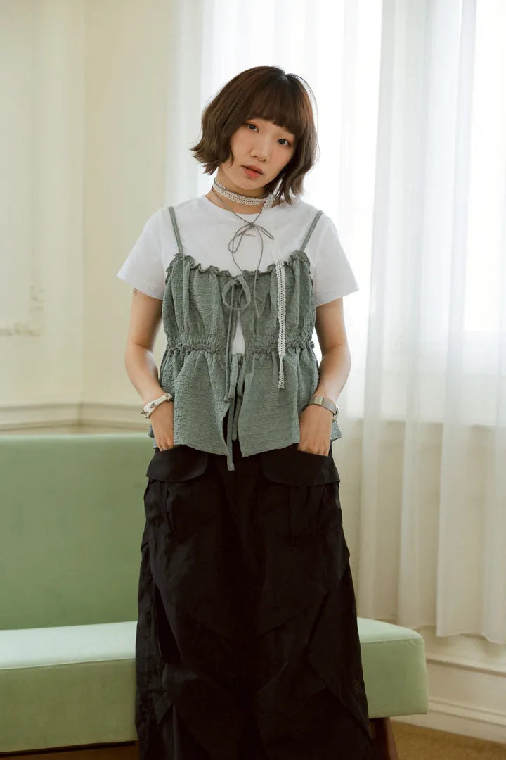 YOKO 綁帶外搭背心