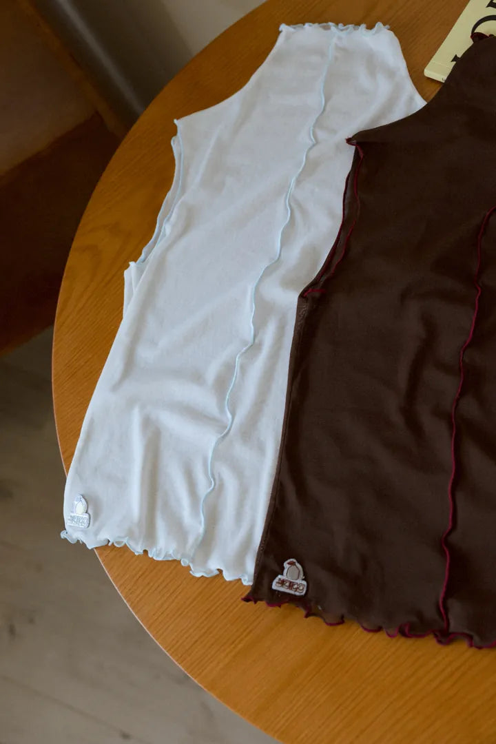 YOKO 25SS 透膚捲邊背心