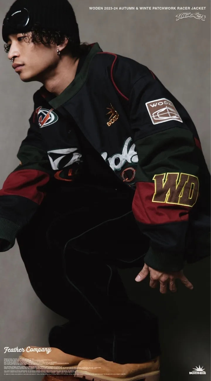 WODEN 2023-24 Autumn & Winte 047 Patchwork Racer Jacket