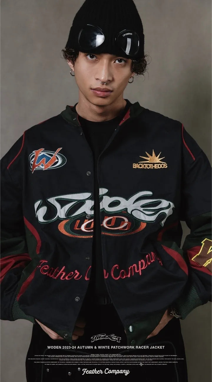 WODEN 2023-24 Autumn & Winte 047 Patchwork Racer Jacket