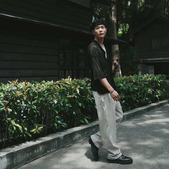 P.B.P LOOSE KNIT SHIRT
