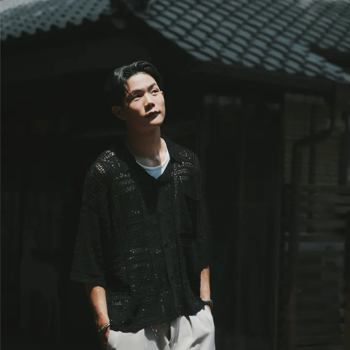 P.B.P LOOSE KNIT SHIRT