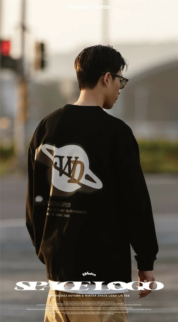 WODEN 2023 Autumn & Winter 041 Space LOGO L/S tee