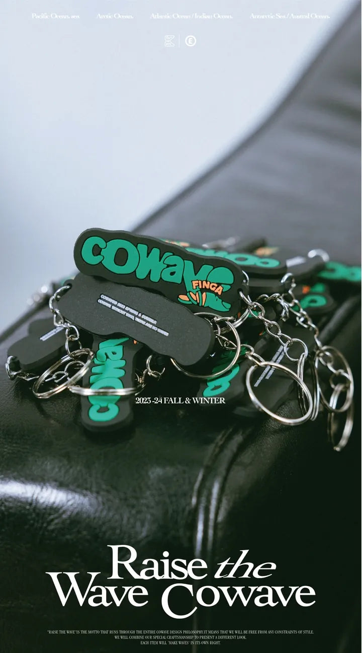 COWAVE 2023-24 Fall & Winter Finger LOGO PVC Key Ring