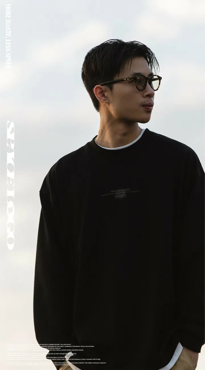 WODEN 2023 Autumn & Winter 041 Space LOGO L/S tee