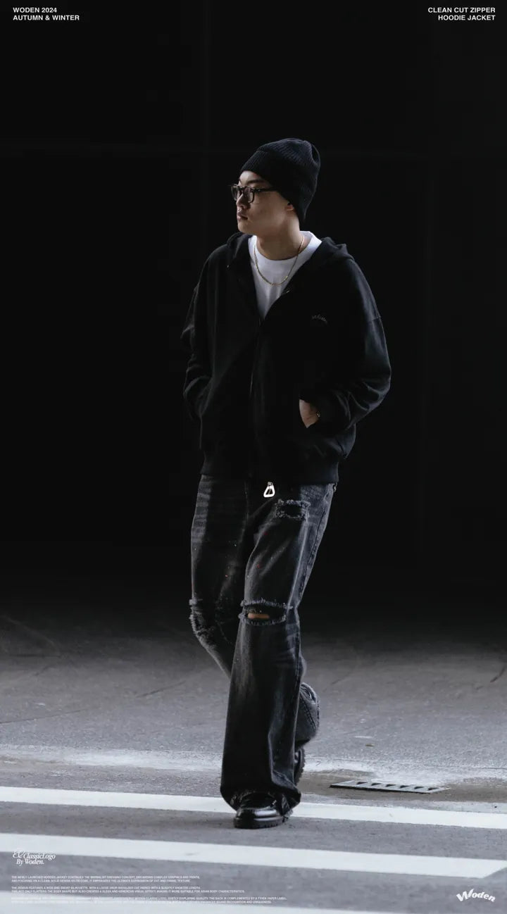 WODEN 2024 Autumn & Winter 055 Clean Cut Zipper Hoodie Jacket